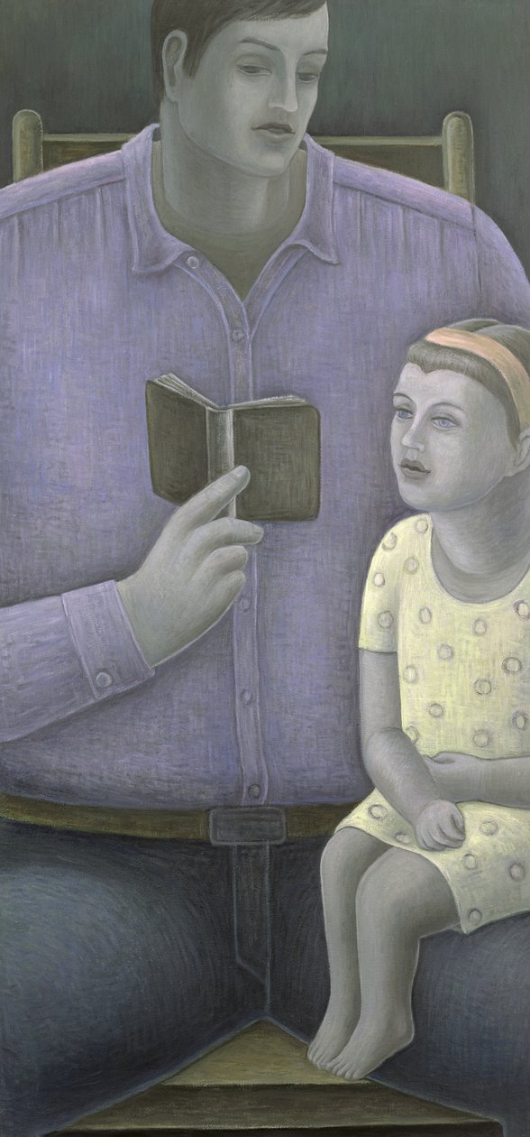 Homem, leitura, menina, 2003 de Ruth Addinall