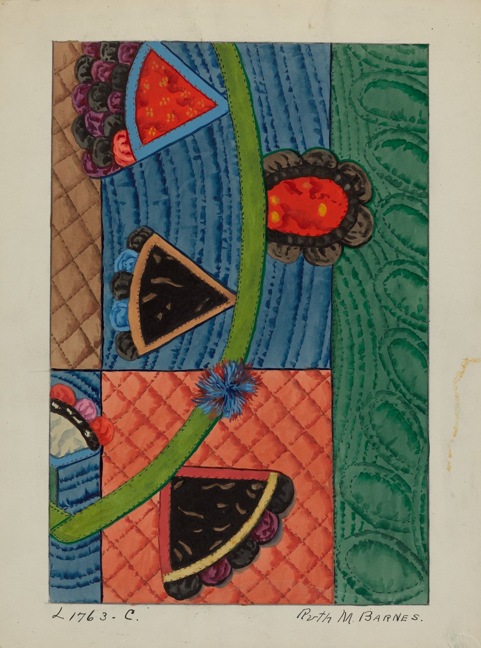 Colcha de aplique de colcha, c. 1936. de Ruth M Barnes