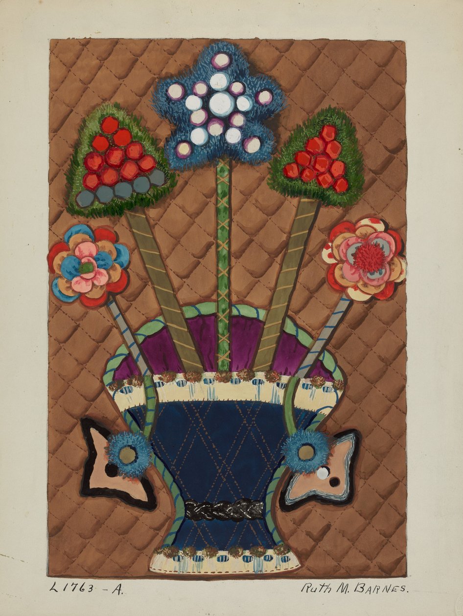 Colcha de aplique de colcha, c. 1936. de Ruth M Barnes