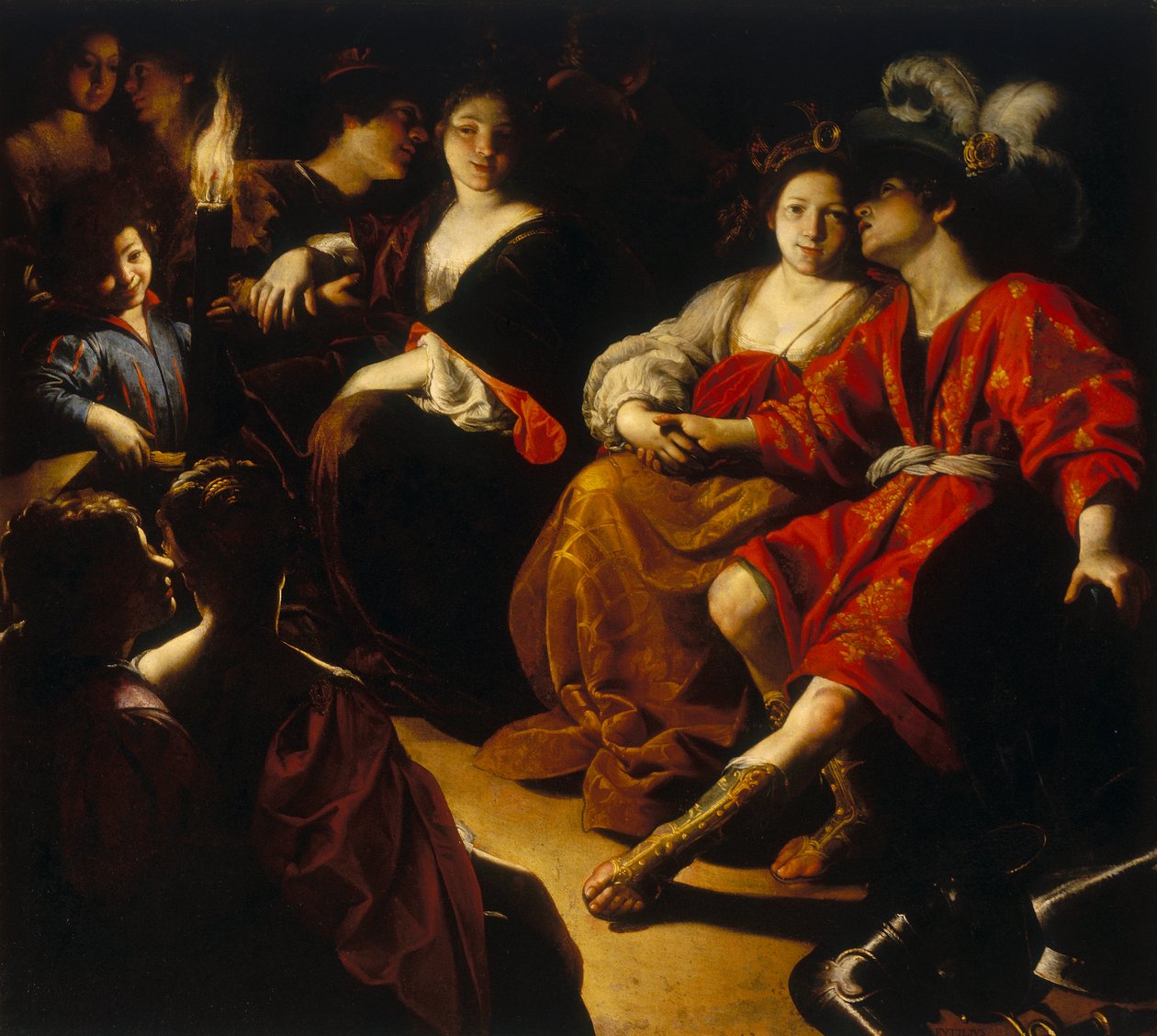 Ruggero e Aleina, pintados por Rutilio Manetti de Rutilio Manetti