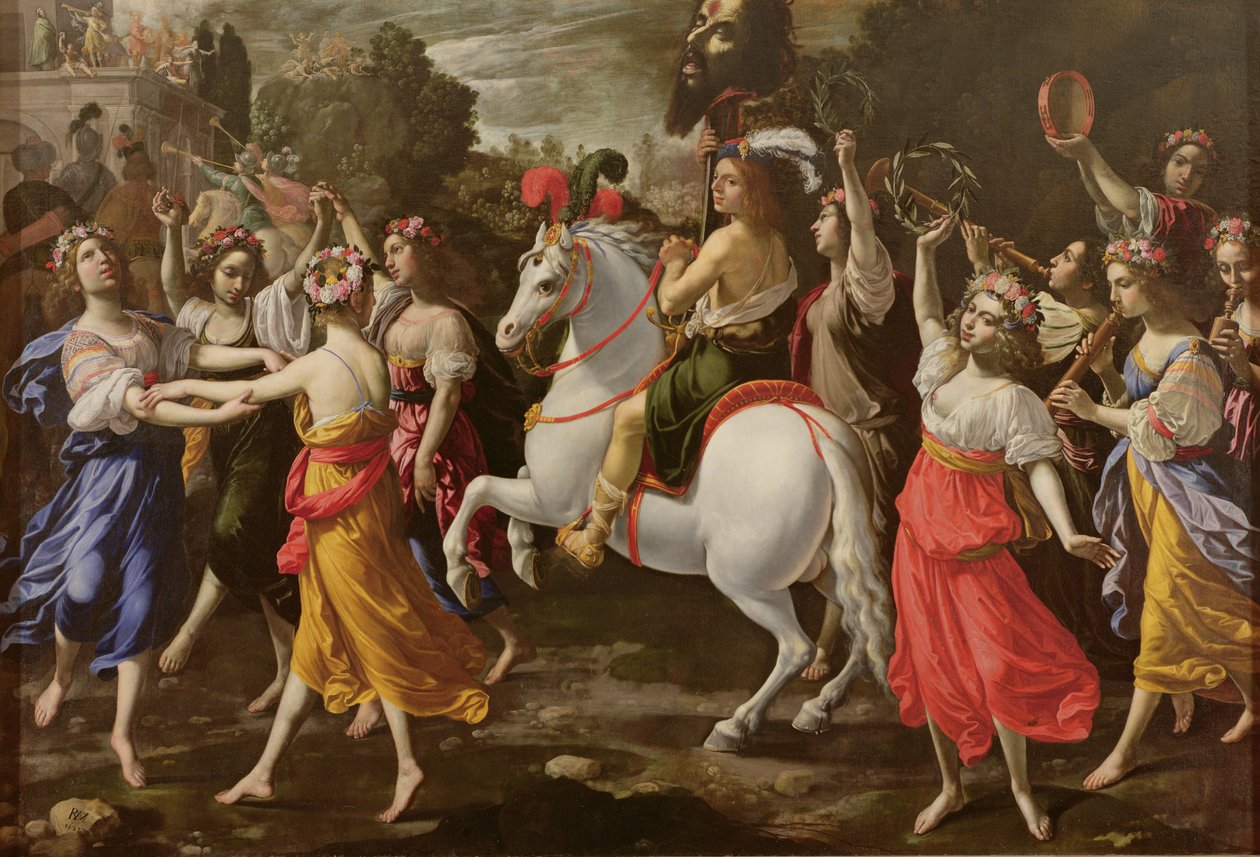 O Triunfo de David (óleo sobre tela) de Rutilio Manetti