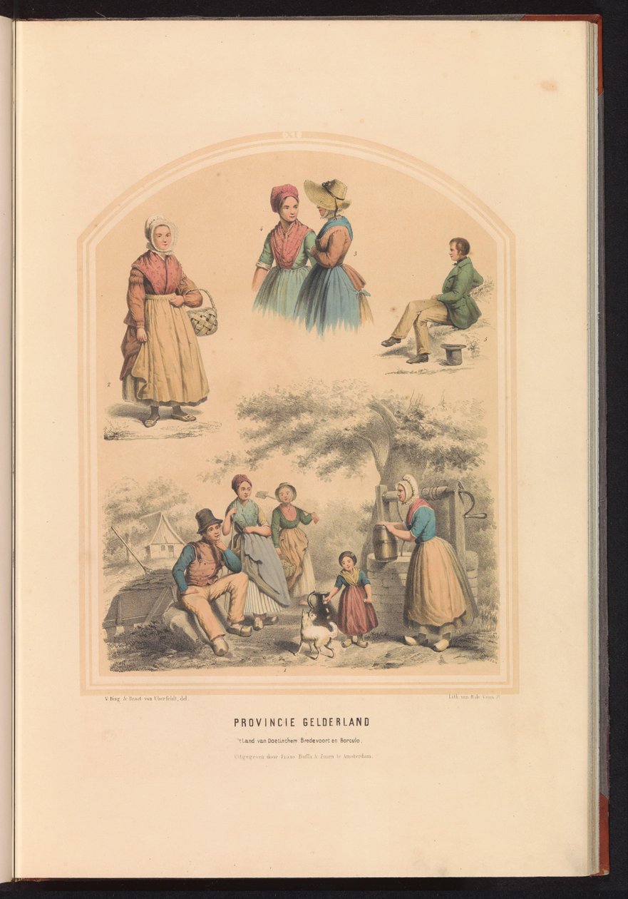 Traje da província de Gelderland, 1857
Província de Gelderland / 