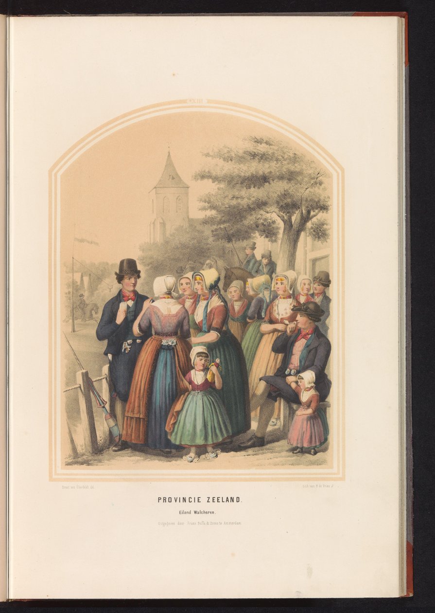 Traje da ilha de Walcheren em Zeeland, 1857
Província de Zeeland. Ilha de Walcheren / XIII (título sobre o objecto) de Ruurt de Vries