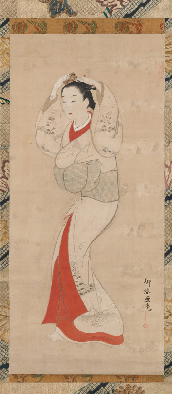 Mulher em pé, década de 1740. de Ryukado