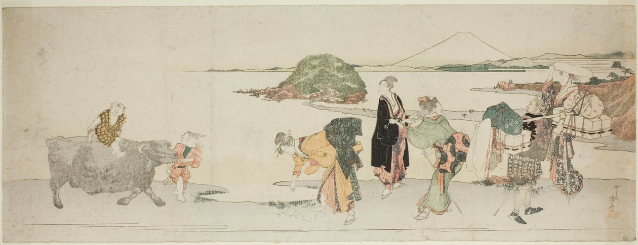 Na praia de Shichirigahama de Ryuryukyo Shinsai