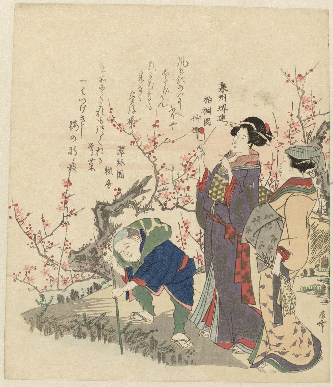 Figuras na lagoa com flor de Ryuryukyo Shinsai