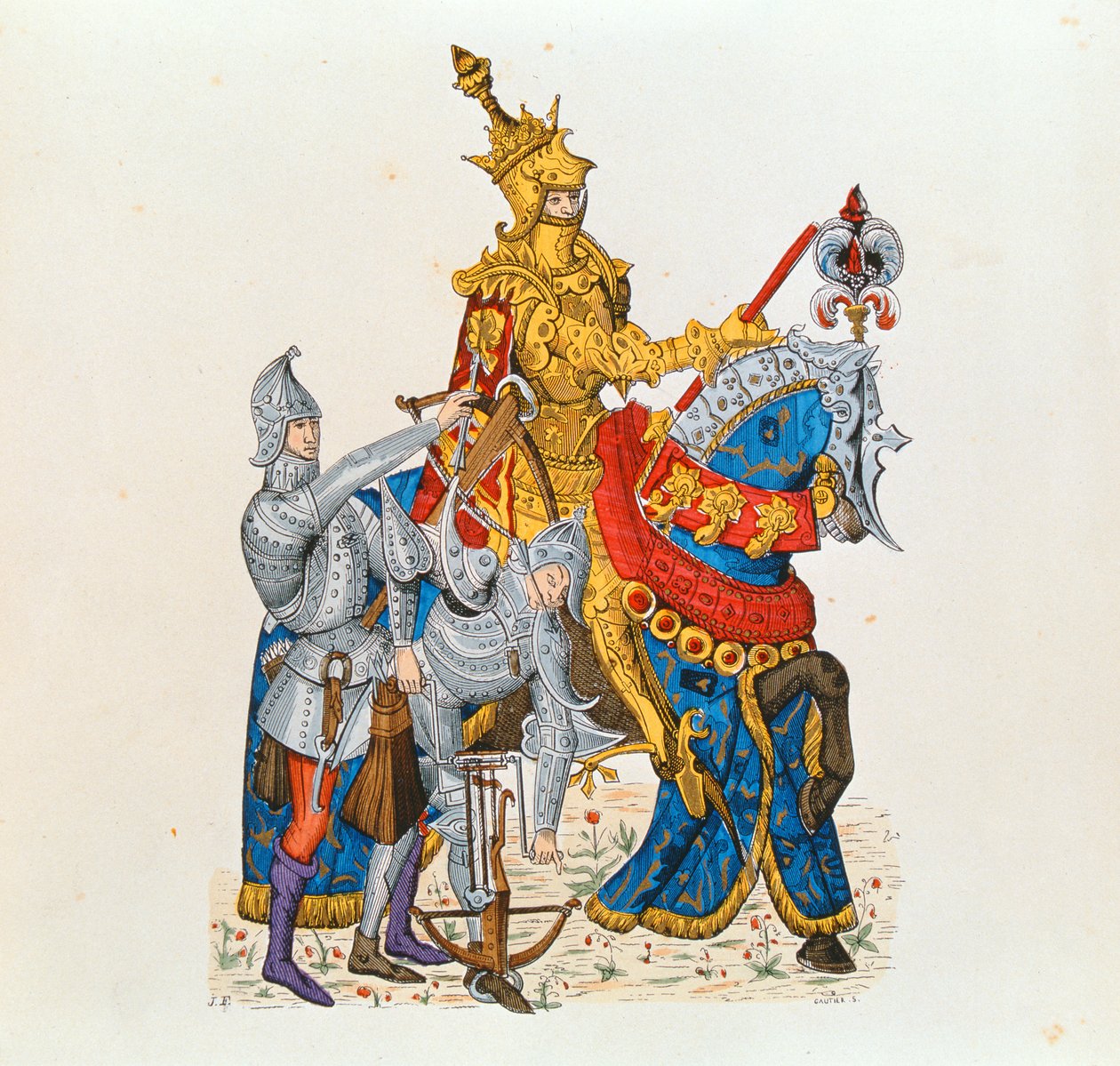 Rei, charles, vii, de, frança, em, cerimonial, vestido de S. Gautier