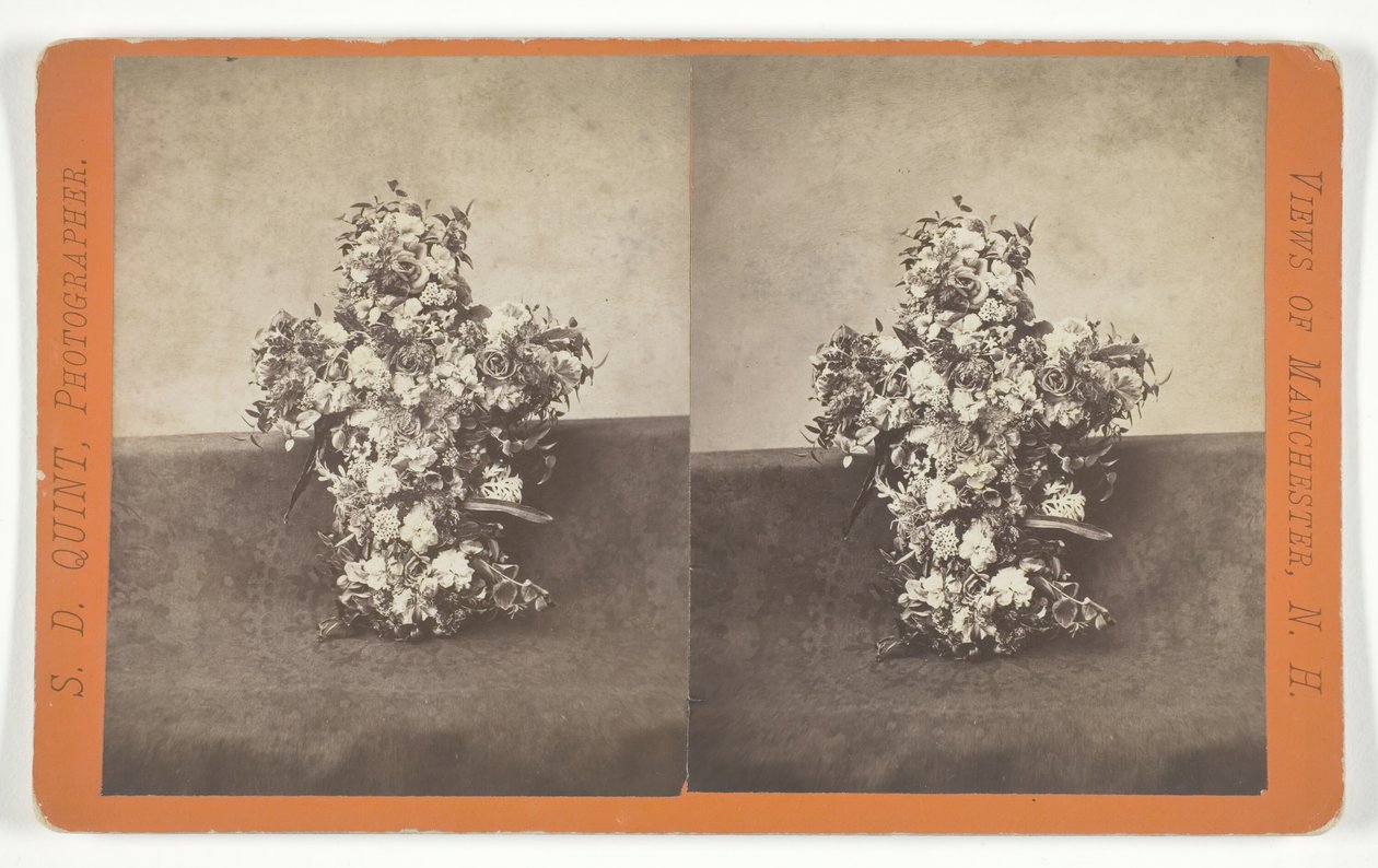 Sem título [homenagem floral em forma de cruz], meados do século XIX. de S.D. Quint