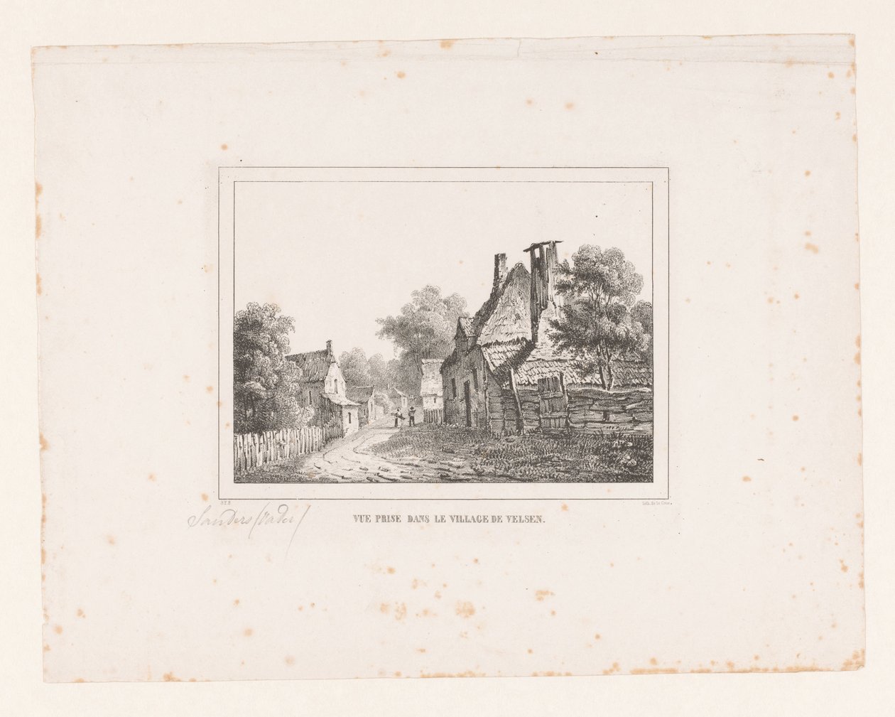 Vista na aldeia de Velsen
Vue prise dans le village de Velsen (título sobre o objecto) de S.F. Sanders