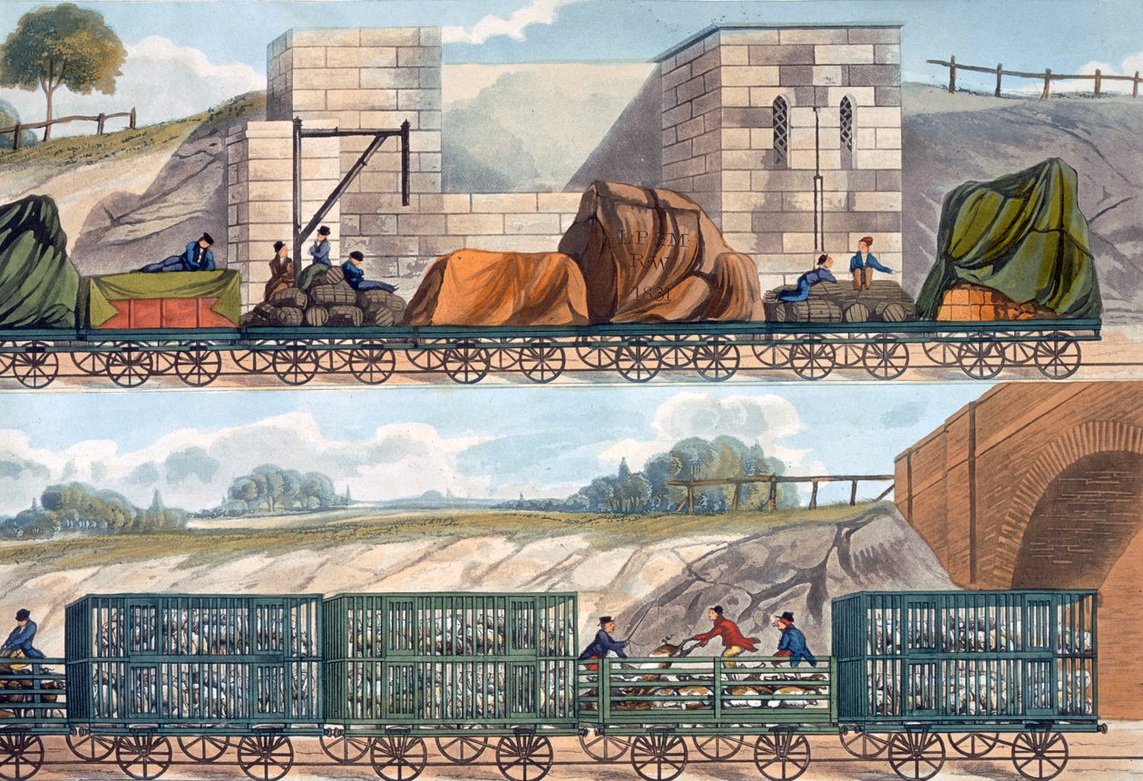 Trens na Liverpool and Manchester Railway, 1832-1833 de SG Hughes