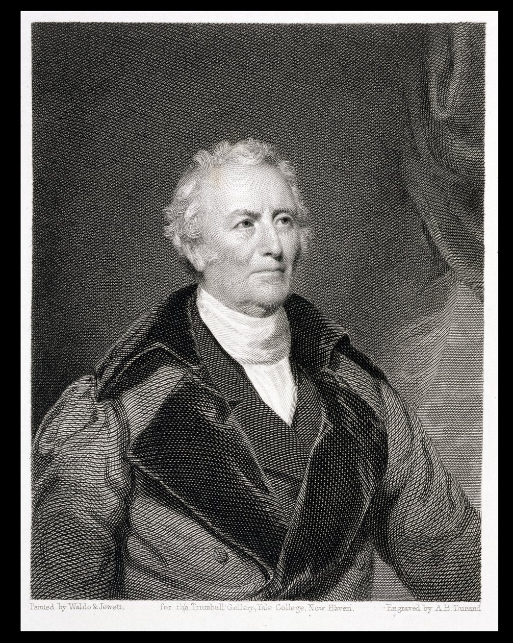 John Trumbull (1756-1843) gravado por Asher Brown Durand (1796-1886) de S.L. and Jewitt, T.O.S. Waldo