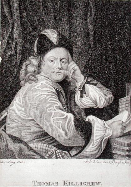 Thomas Killigrew (1612-83), gravada por J.J. Van den Bergh (gravura) de S. (after) Harding