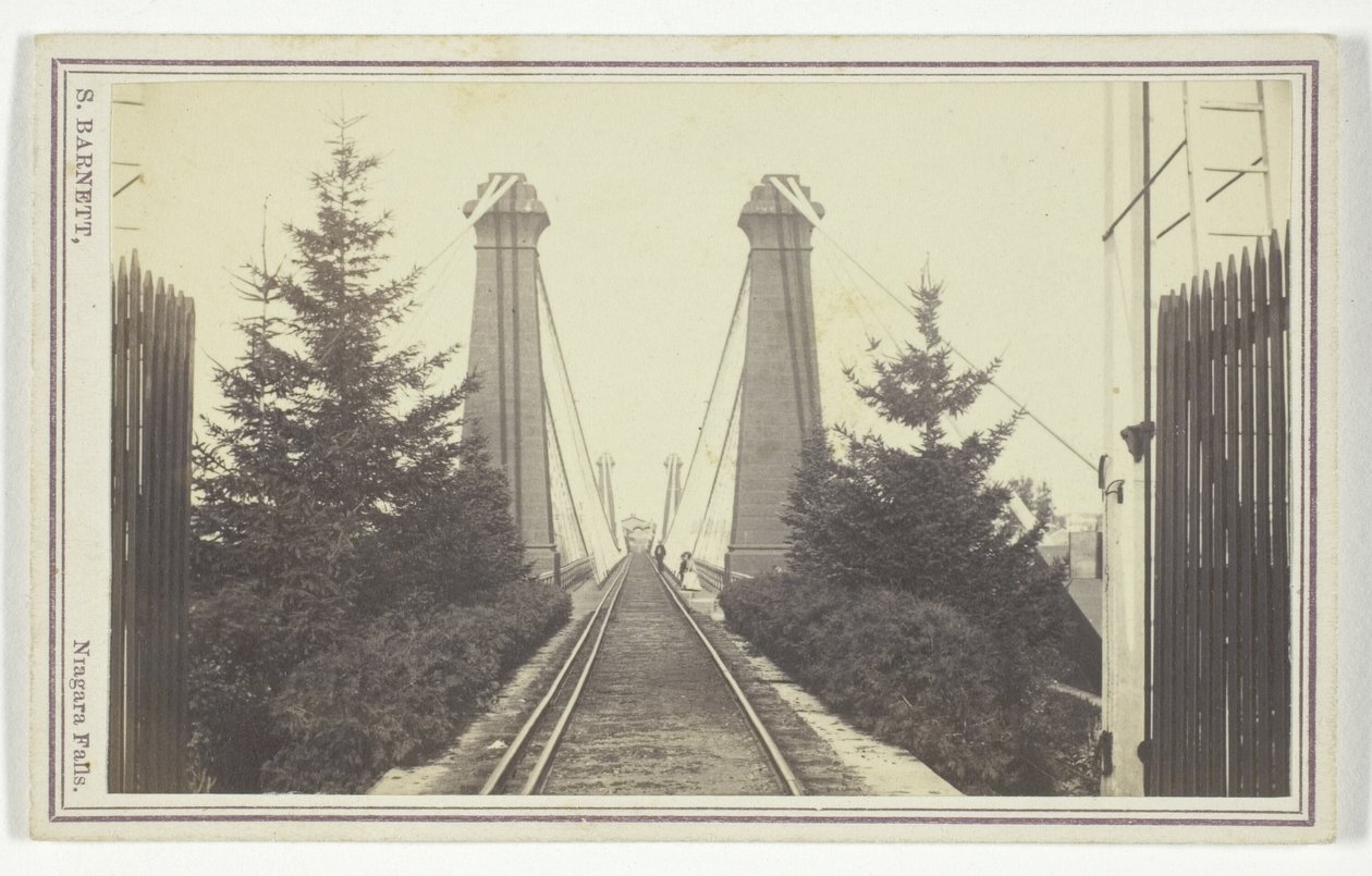 Ponte suspensa ferroviária, Cataratas do Niágara de S. Barnett
