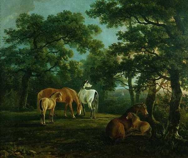 Cavalos numa Paisagem (óleo sobre tela) de S. and Barrett G. Gilpin