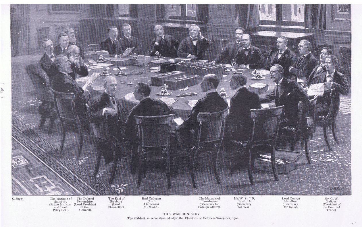 O Ministério da Guerra, de After Pretoria: The Guerilla War publicado por Harmsworth Bros Limited, 1901 de S. Begg