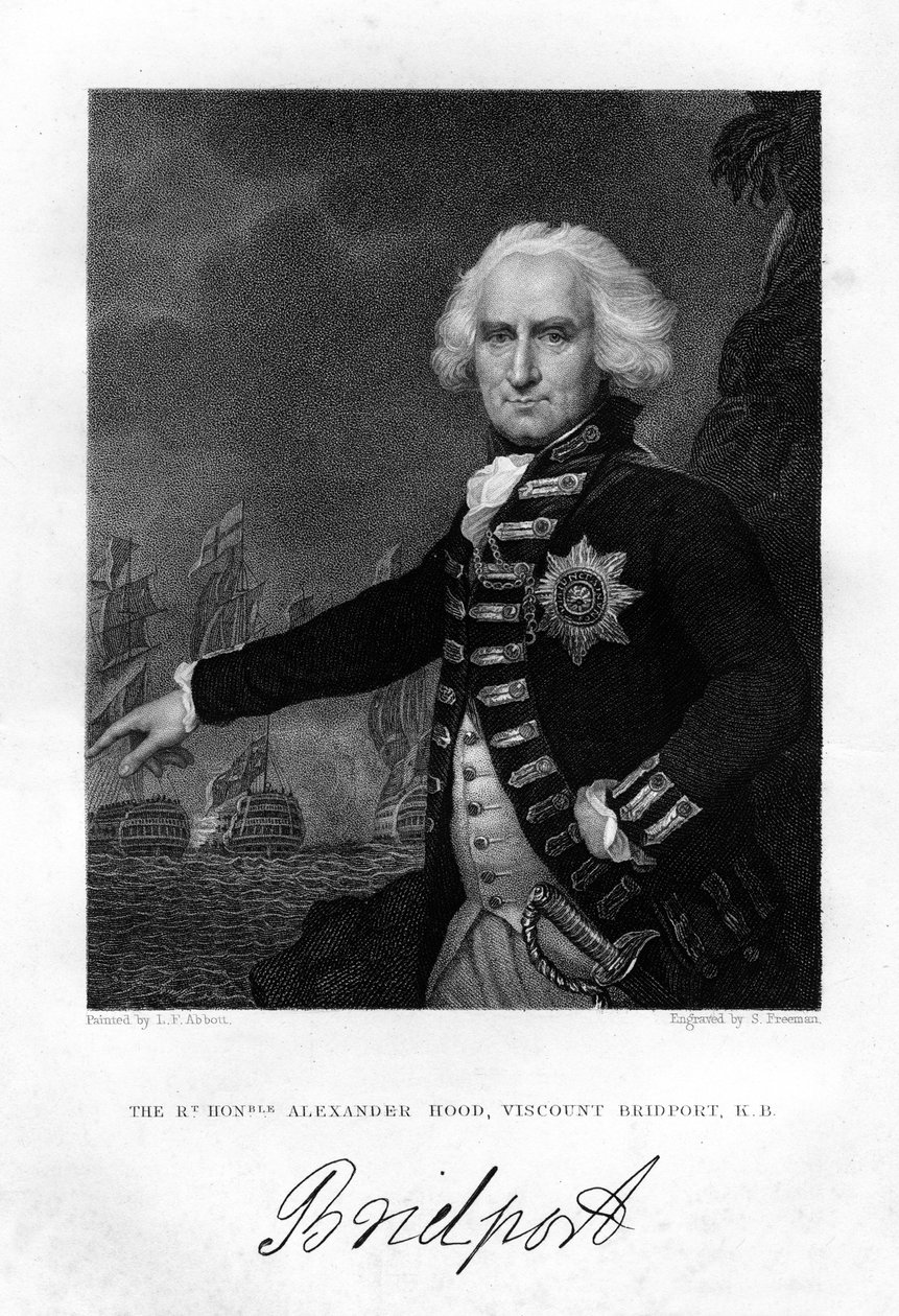 Almirante Alexander Hood 1726-1814, 1º Visconde Bridport, 1837. de S. Freeman