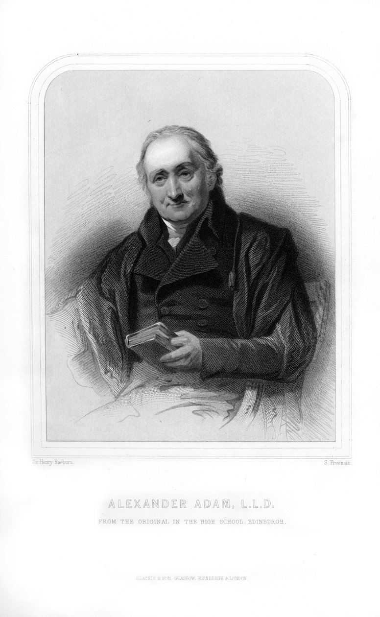 Alexander Adam, professor e escritor escocês de antiguidades romanas, 1870. de S. Freeman