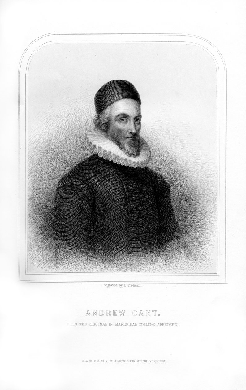 Andrew Cant, ministro presbiteriano e líder dos Convênios Escoceses, 1870. de S. Freeman