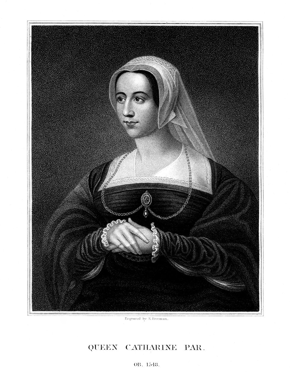 Catherine Parr, rainha consorte de Henrique VIII, 1823. de S. Freeman