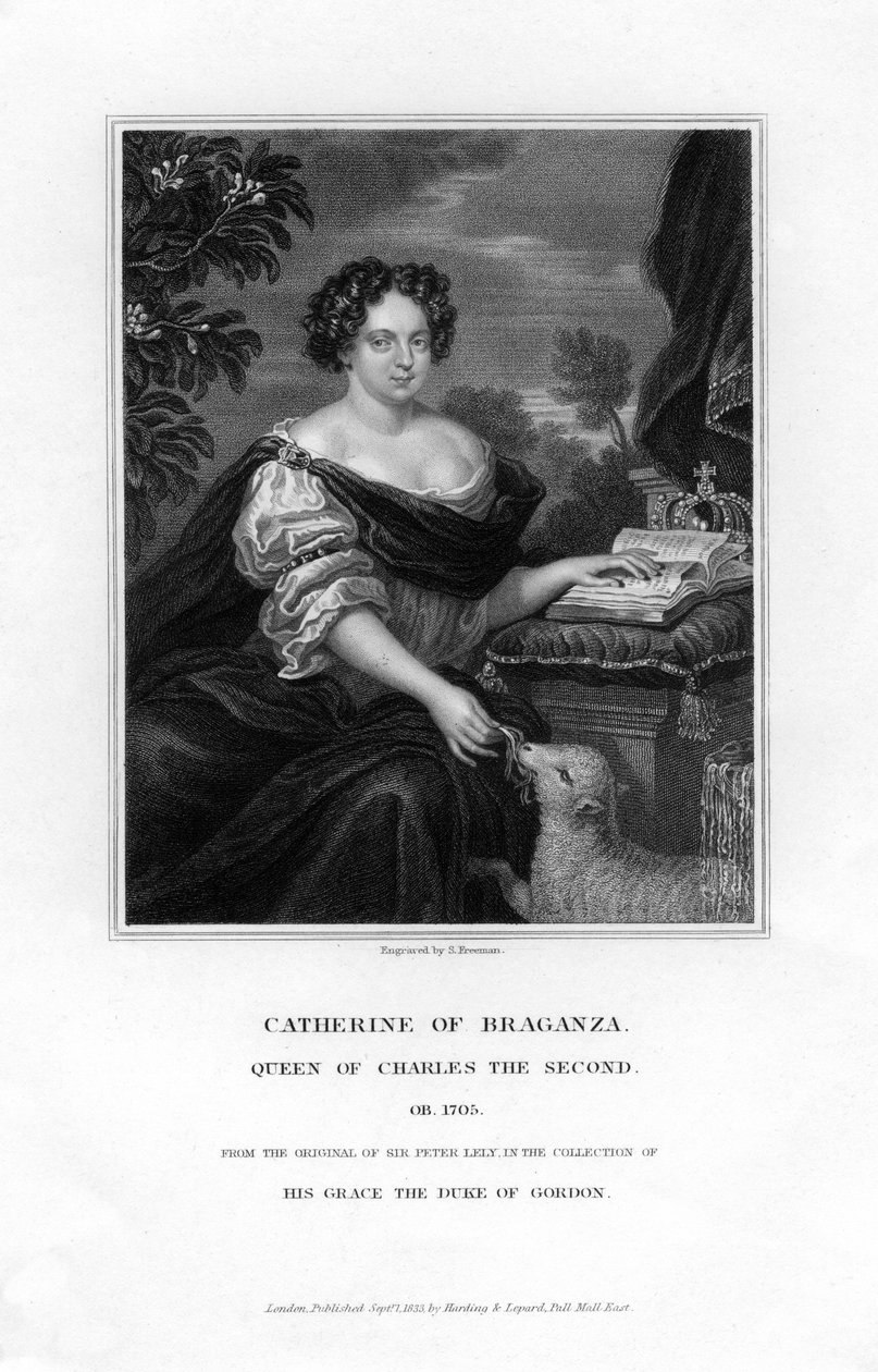 Catarina de Bragança, rainha de Carlos II, 1833. de S. Freeman