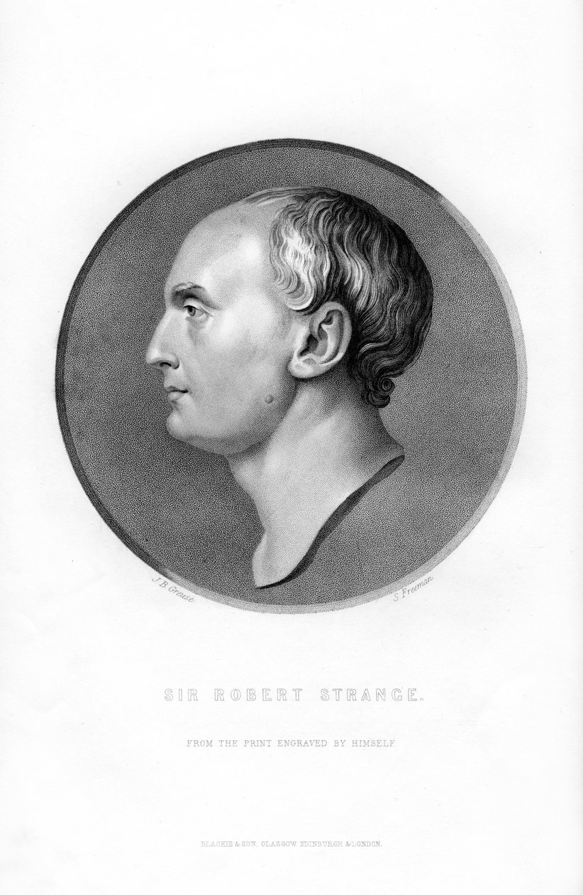 Sir Robert Strange, artista escocês, 1870 de S. Freeman