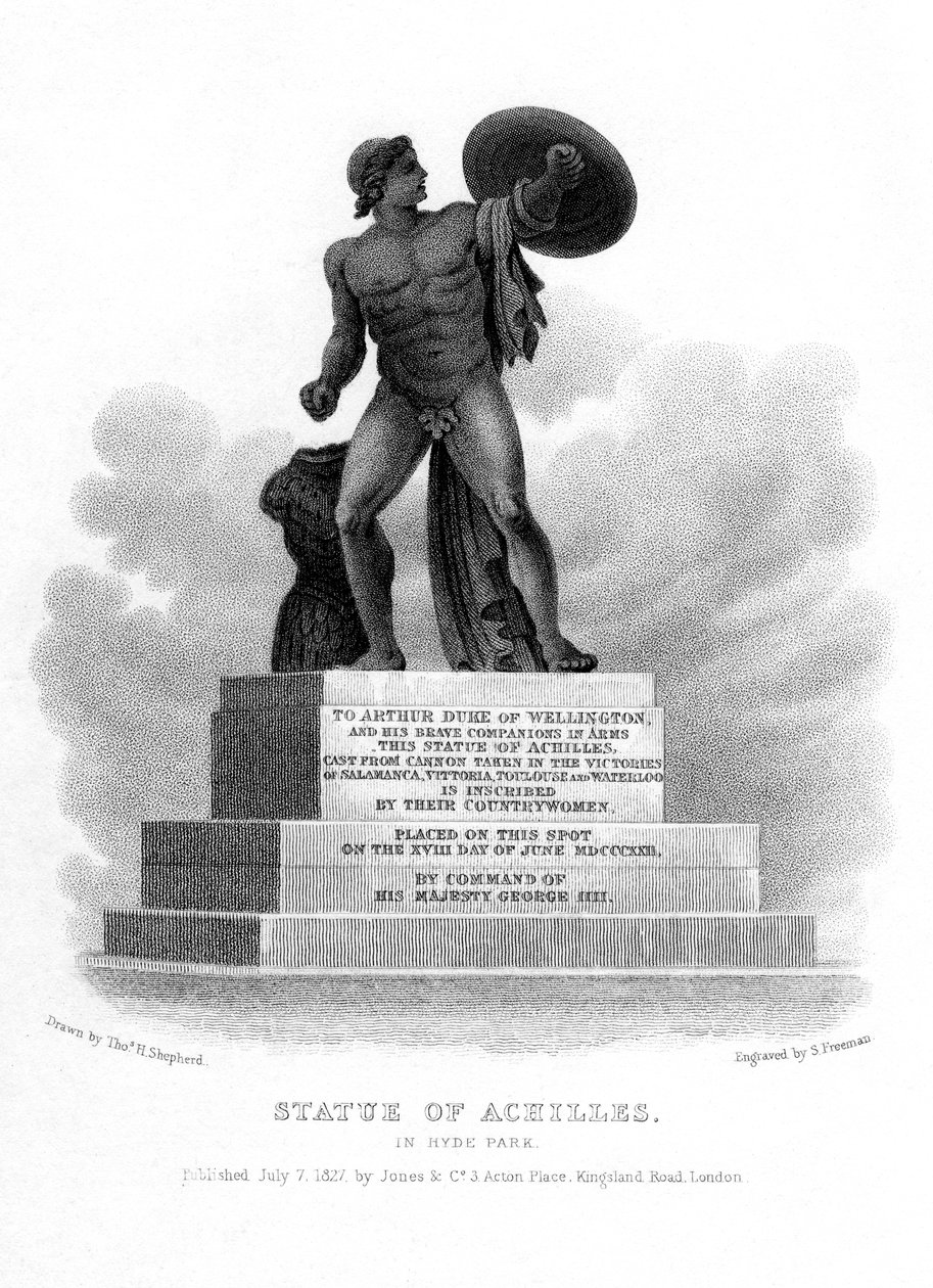 Estátua de Aquiles, Hyde Park, Londres, 1827. de S. Freeman