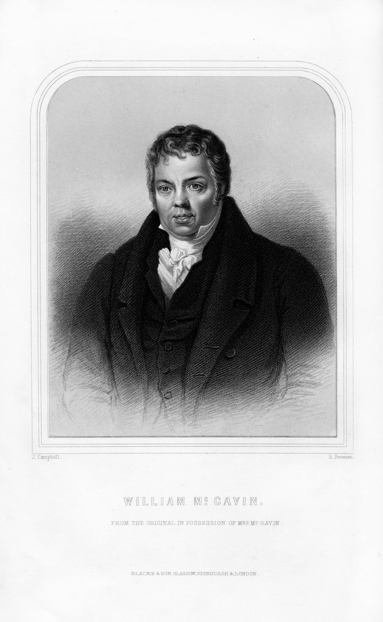 William McGavin, polêmico escocês, 1870. de S. Freeman