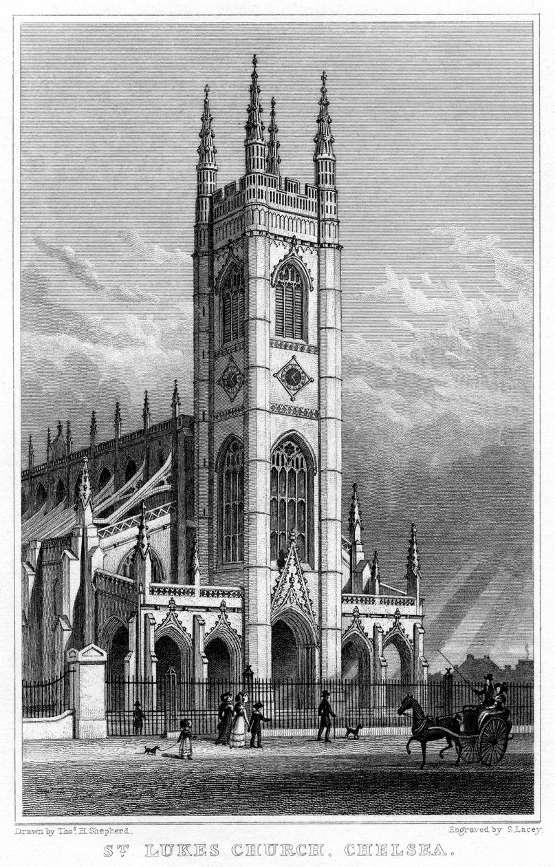 Igreja de São Luís, Chelsea, Londres, 1828. de S. Lacey