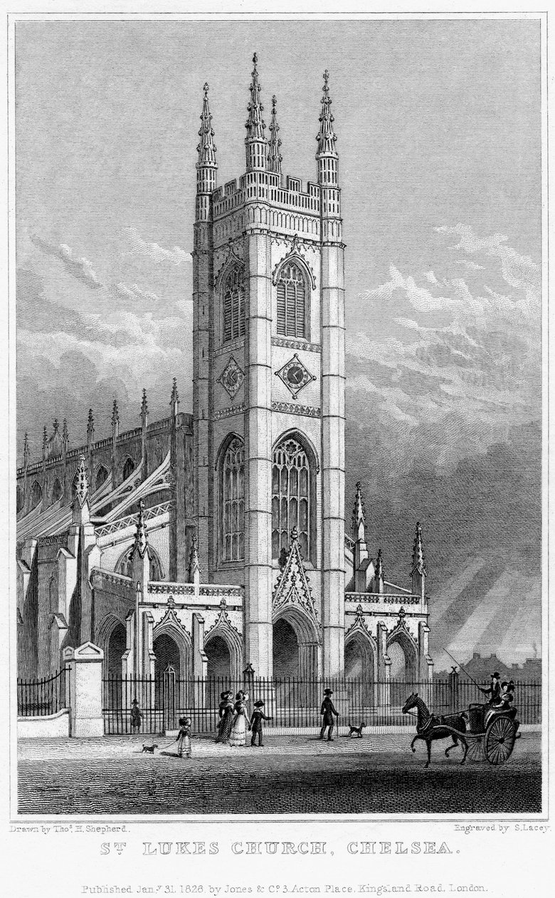 Igreja de São Luís, Chelsea, Londres, 1828. de S. Lacey