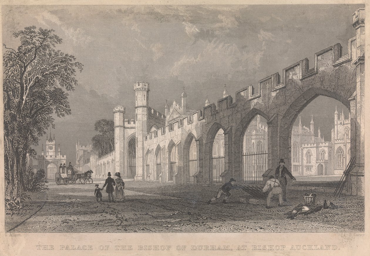 O Palácio do Bispo de Durham, no Bispo de Auckland; página 96 (Volume Um) de S. Lacey