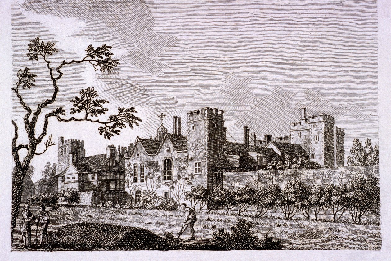 Jardim do Palácio de Lambeth, Londres, 1786. de S Sparrow