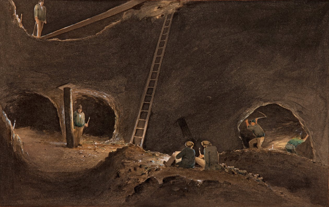 Stopes de Neales, Mina Burra Burra, 12 de abril de 1847 de S. T. Gill