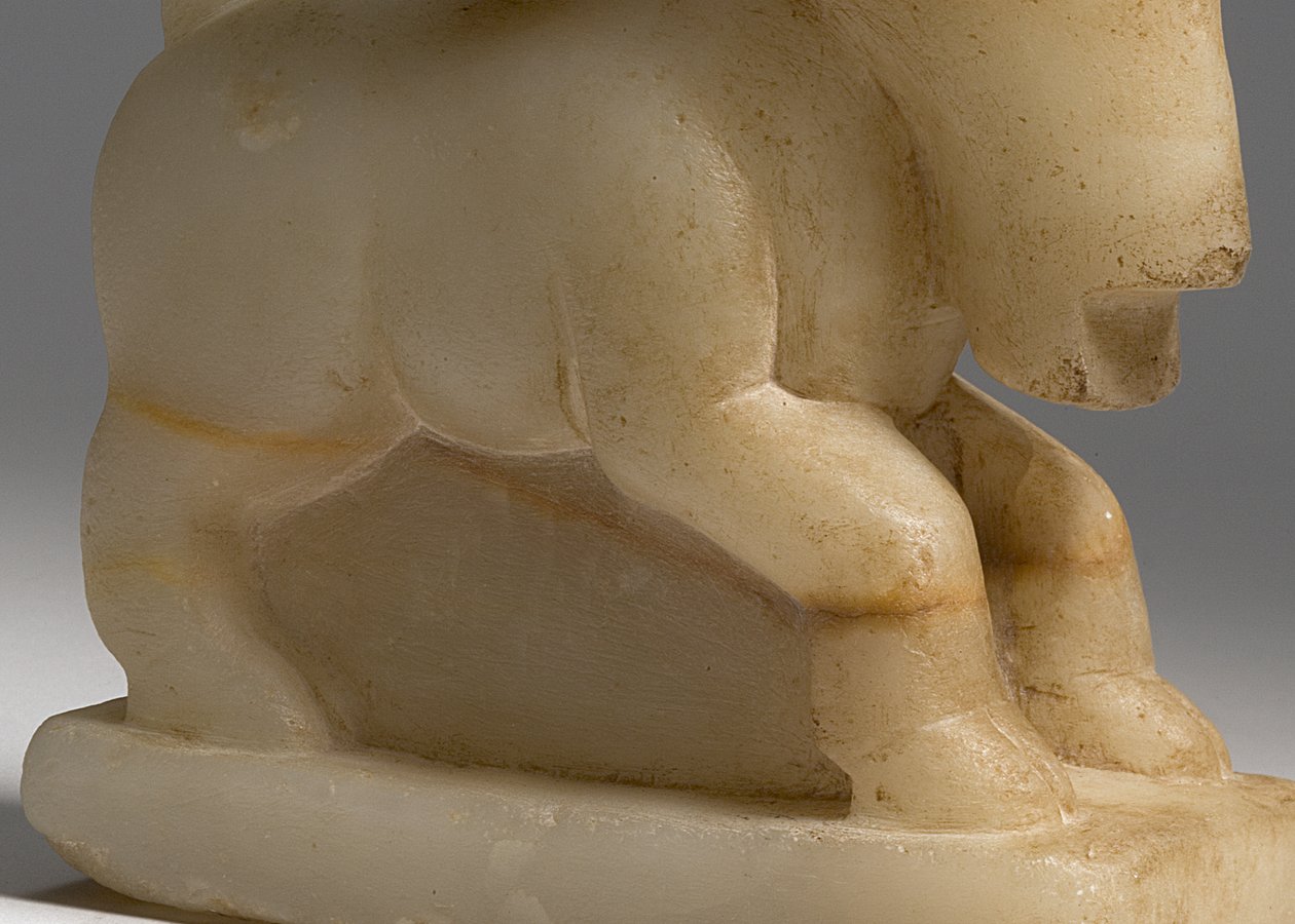 Ibex, c.1st século AD detalhe de alabastro de 247946 de Sabaean