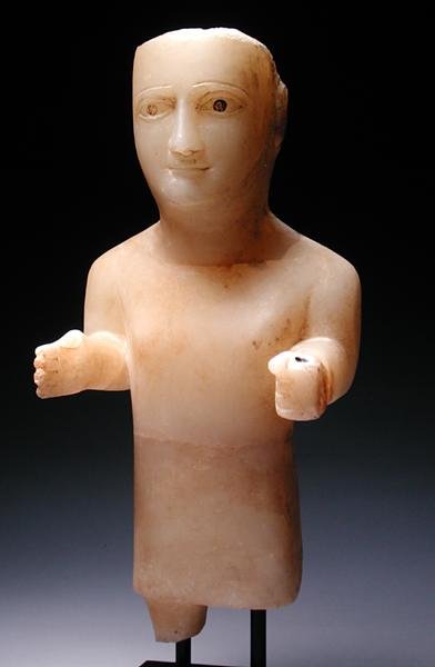 Figura masculina (alabastro) de Sabaean Sabaean