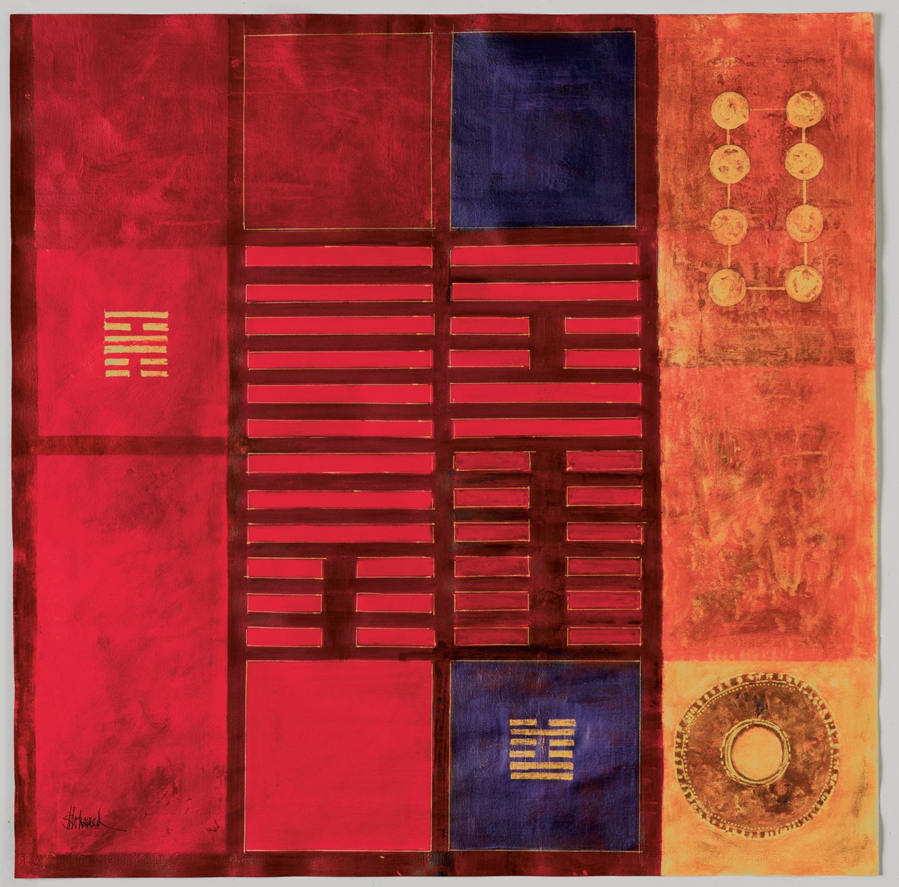 Meng, 2005 (guache, acrílico e penwork) de Sabira Manek