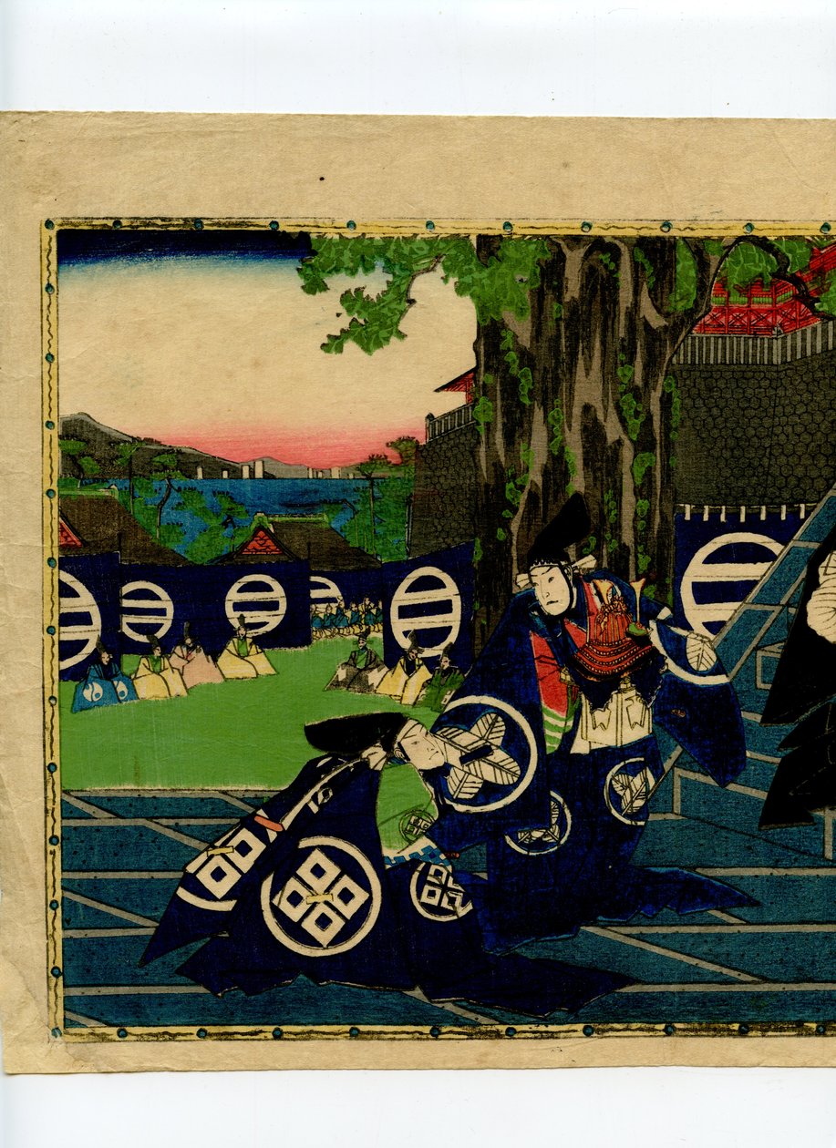 Cena do Chushingura de Sadanobu Hasegawa