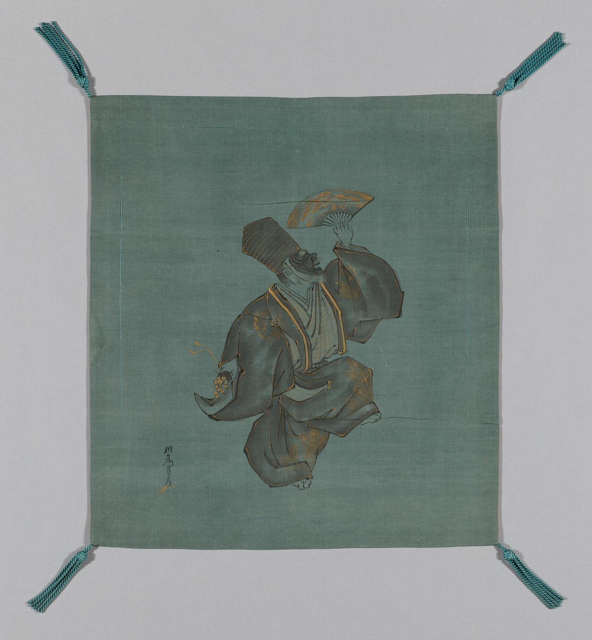 Capa de presente Fukusa, Japão, final do período Edo 1789-1868, início do século XIX de Saeki Ganryô