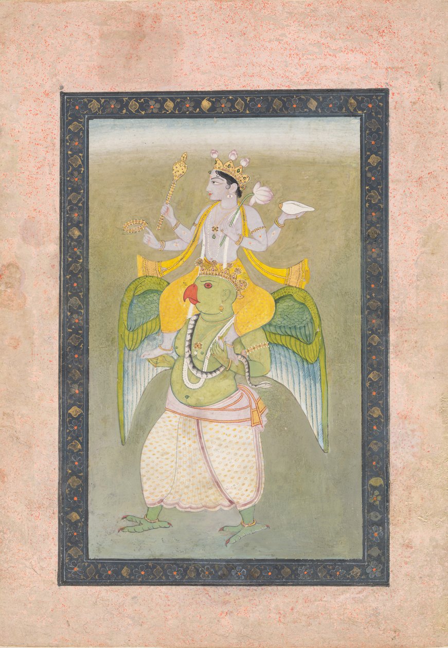Vishnu em Garuda, ca. 1810-20. de Sajnu