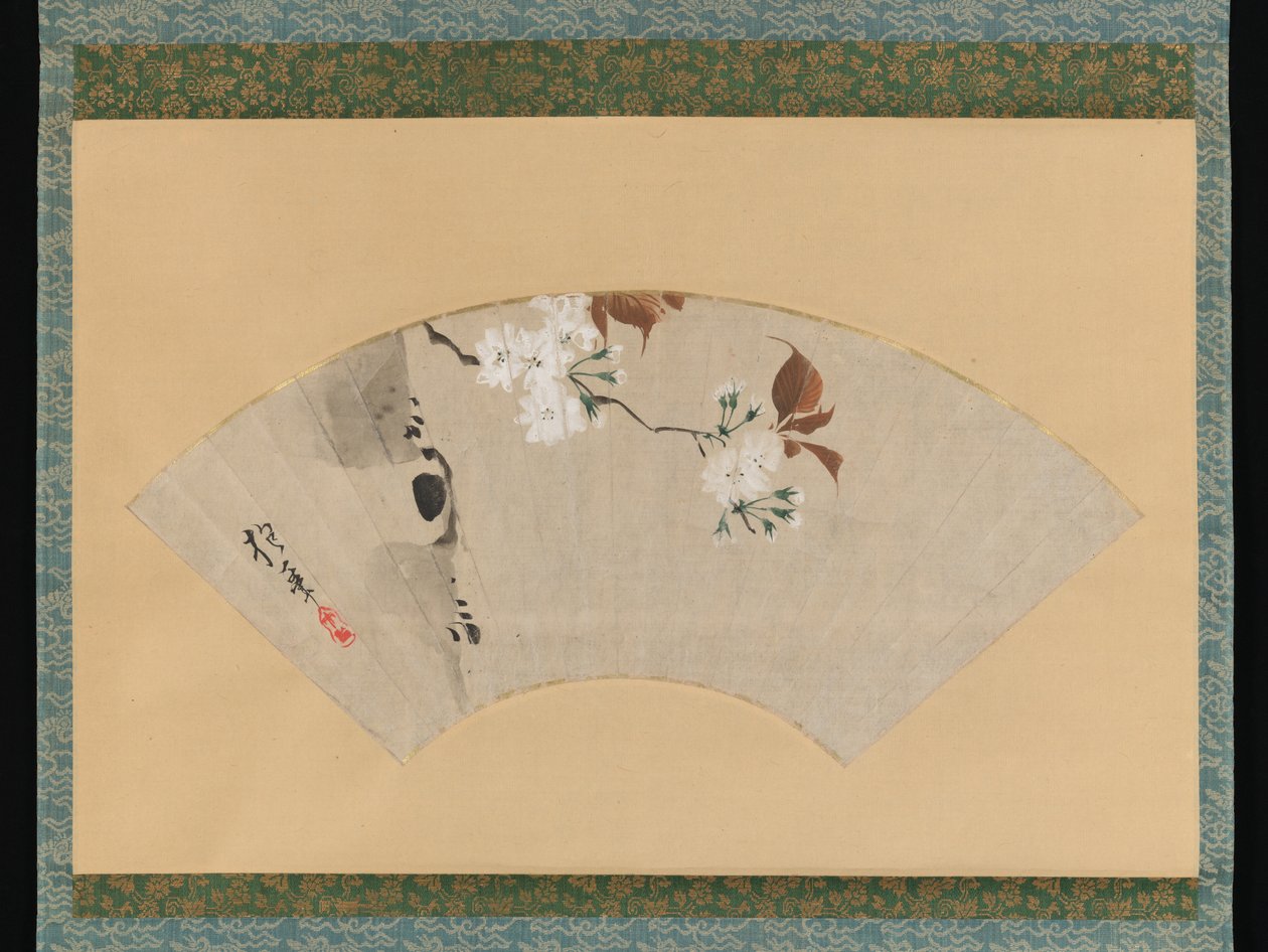 Flores de cerejeira de Sakai Hoitsu