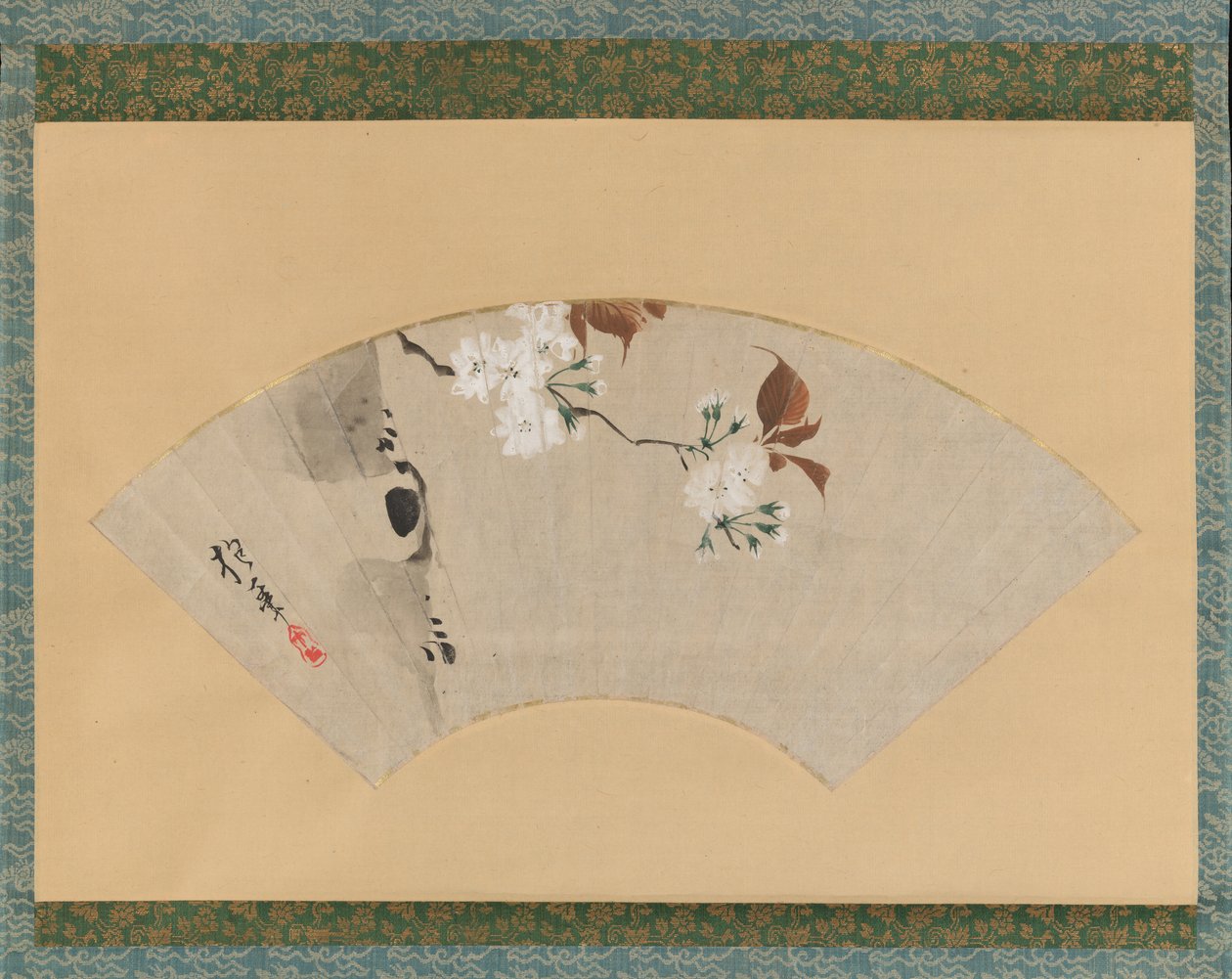 Cerejeiras em flor, século XVIII. de Sakai Hoitsu