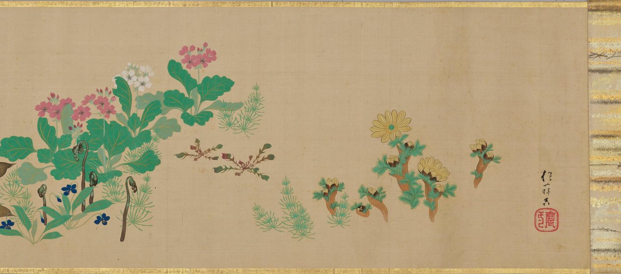 Flores e aves das quatro estações de Sakai Hoitsu