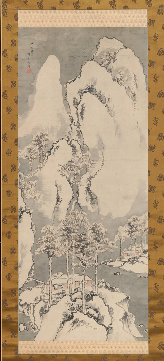 Paisagem nevada, 1744. de Sakaki Hyakusen