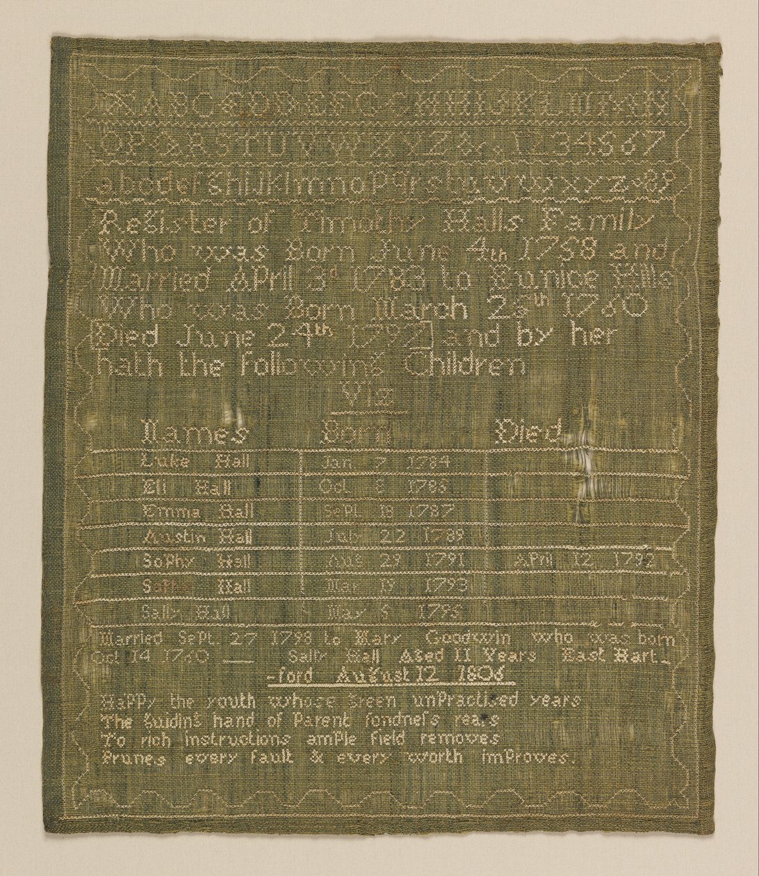 Sampler de Sally Hall