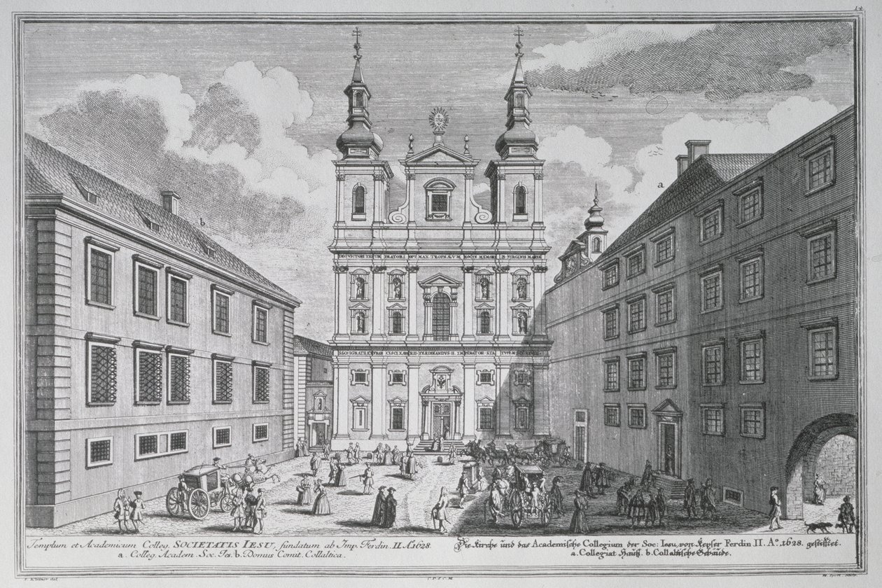 Vista, de, a, jessuitenkirche, e, Dr-Ignaz-Seipal-Platz, em, viena de Salomon Kleiner