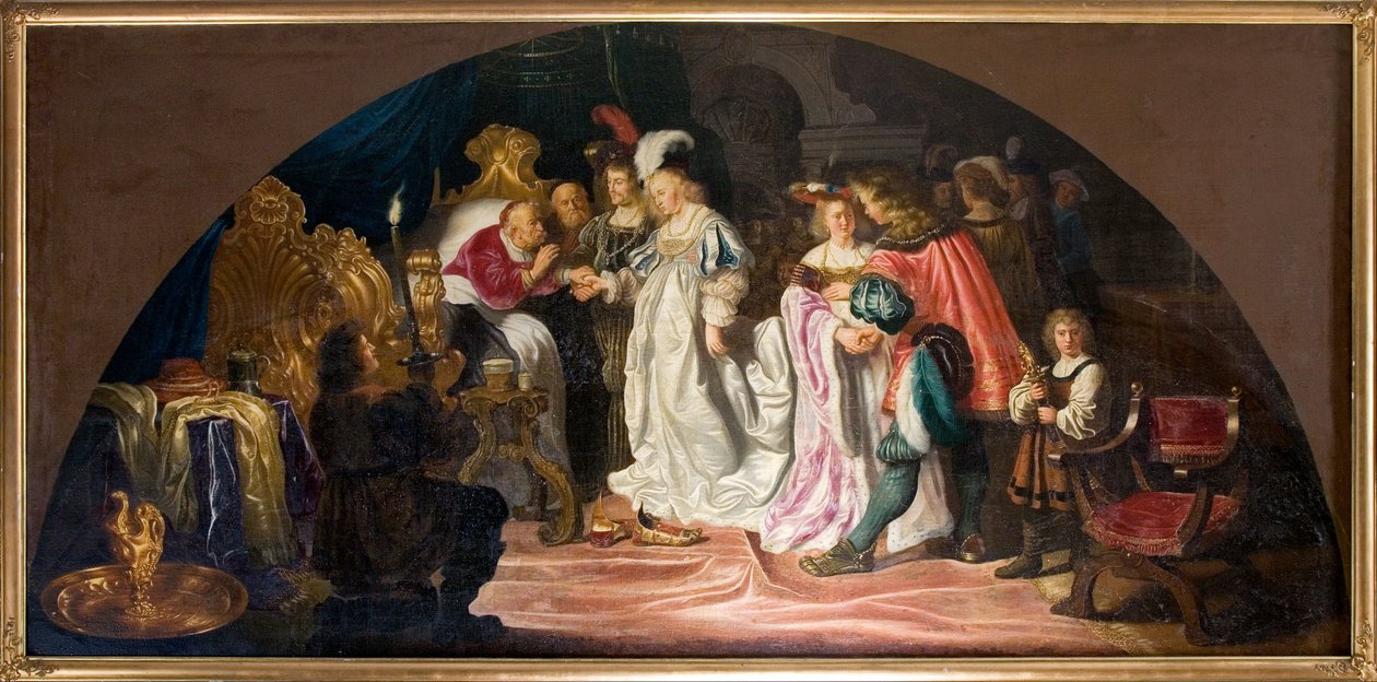 O Bethrothal real duplo ou núpcias de 1502 de Salomon Koninck