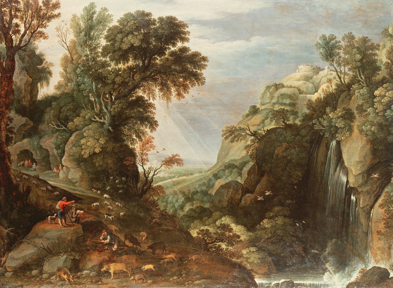 Paisagem clássica de Salomon van Ruisdael or Ruysdael