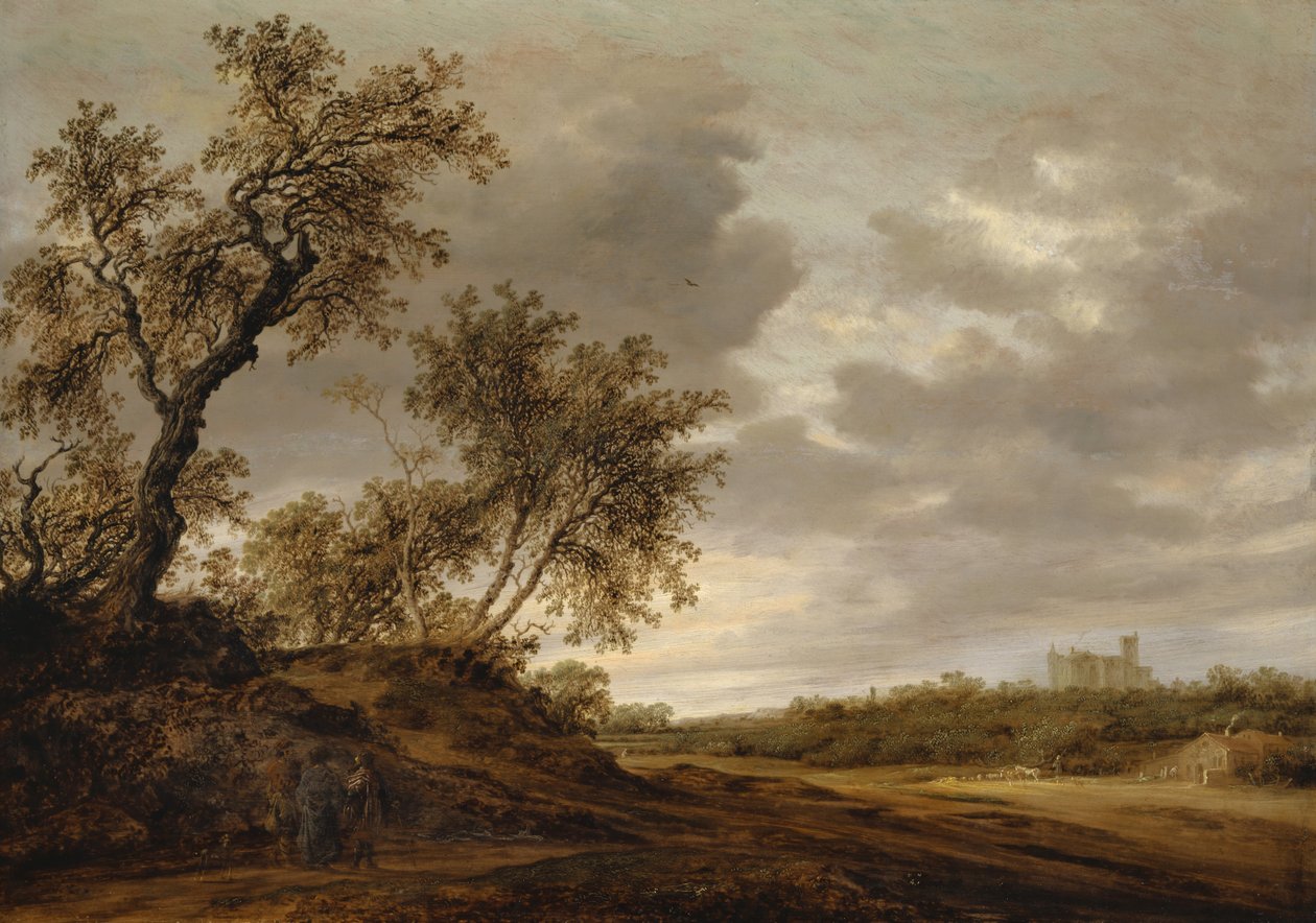 No Caminho de Emaús, 1643 de Salomon van Ruisdael or Ruysdael