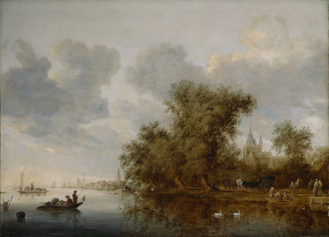 Paisagem do rio, 1643 de Salomon van Ruisdael or Ruysdael