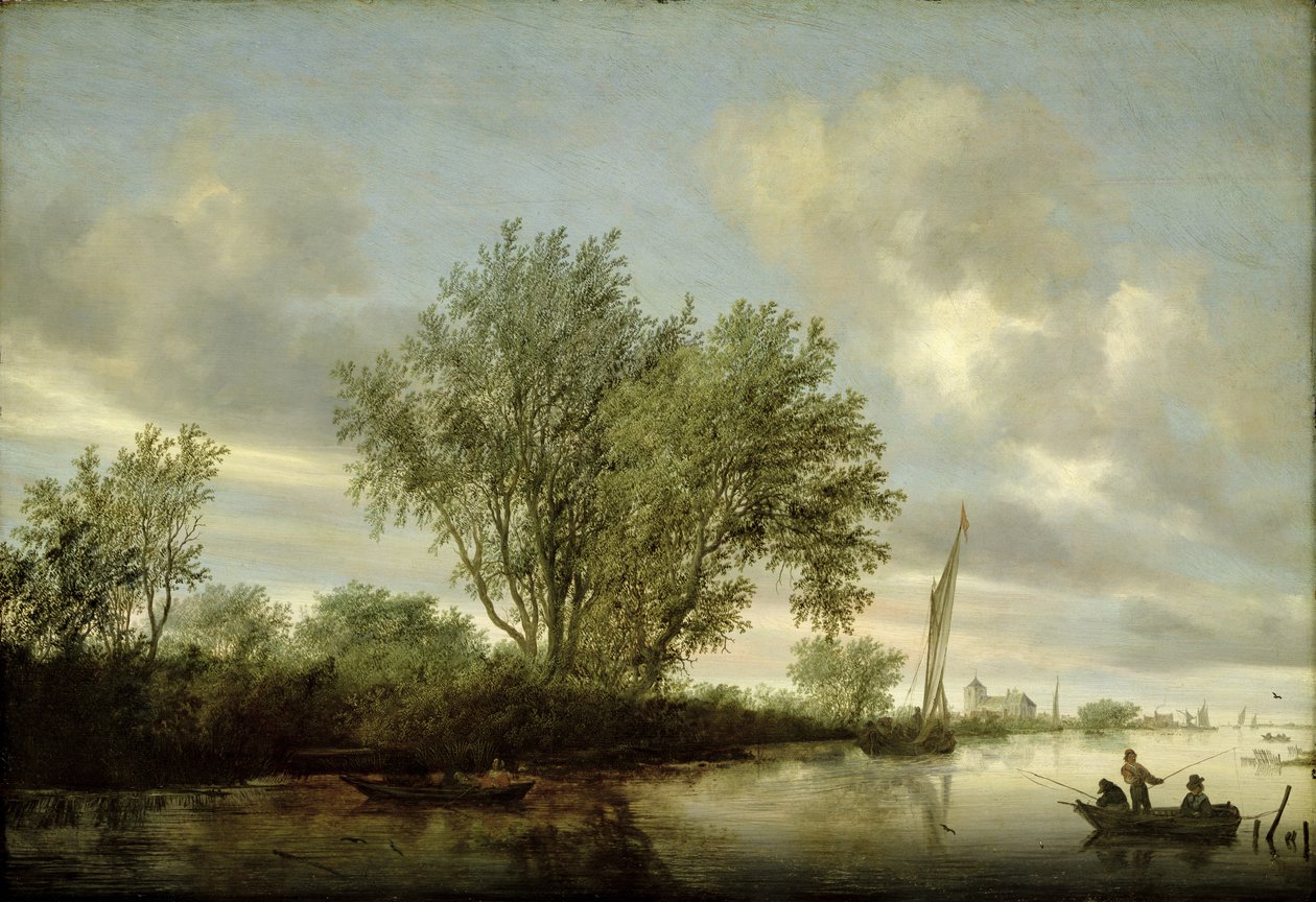 Paisagem do rio, 1645 de Salomon van Ruisdael or Ruysdael