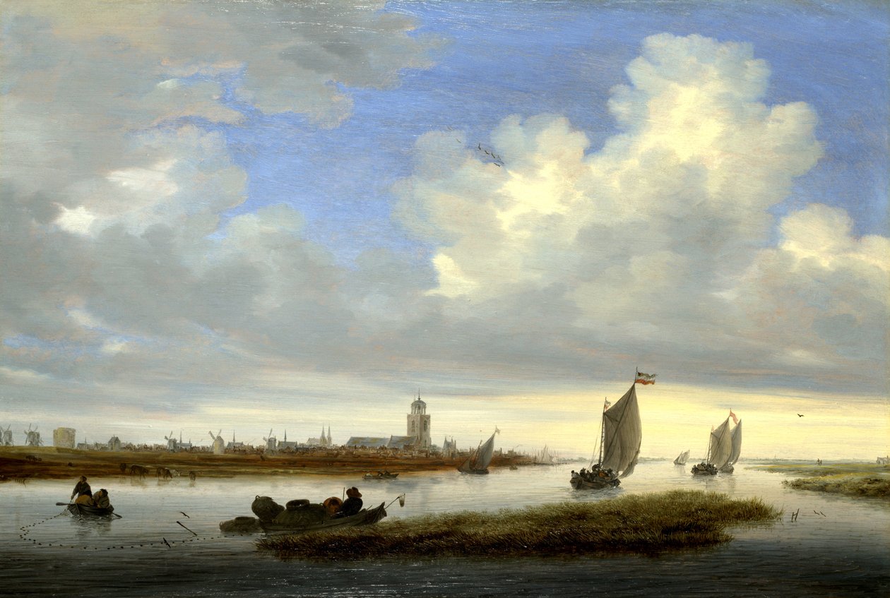 Vista do Deventer visto do noroeste de Salomon van Ruisdael or Ruysdael